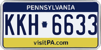 PA license plate KKH6633