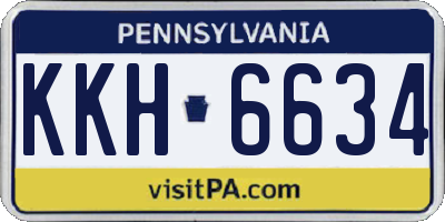 PA license plate KKH6634