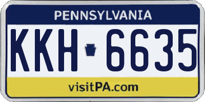 PA license plate KKH6635