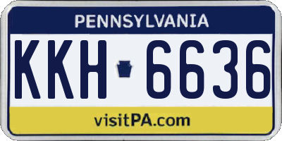PA license plate KKH6636