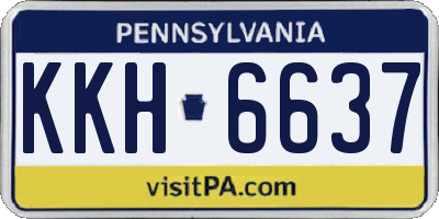 PA license plate KKH6637