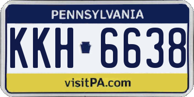 PA license plate KKH6638