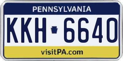 PA license plate KKH6640