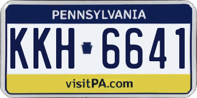 PA license plate KKH6641