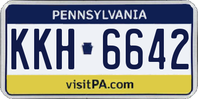 PA license plate KKH6642