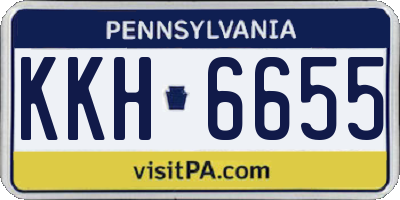 PA license plate KKH6655