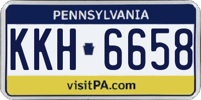 PA license plate KKH6658