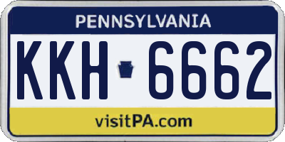 PA license plate KKH6662