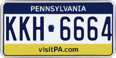 PA license plate KKH6664