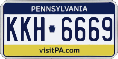 PA license plate KKH6669
