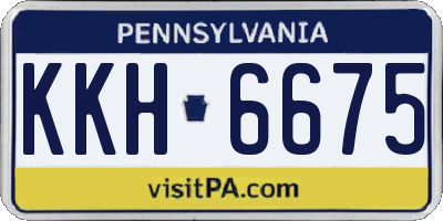 PA license plate KKH6675