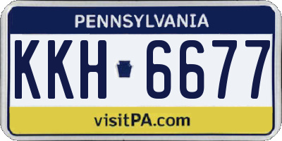 PA license plate KKH6677