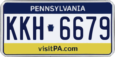 PA license plate KKH6679