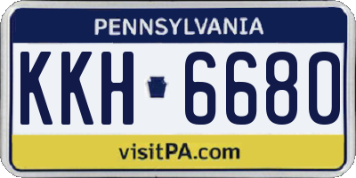 PA license plate KKH6680