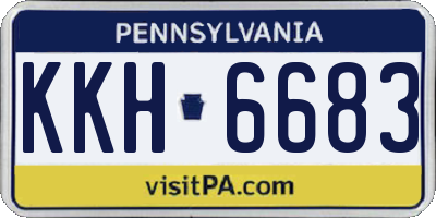 PA license plate KKH6683