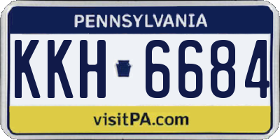 PA license plate KKH6684