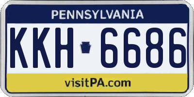 PA license plate KKH6686
