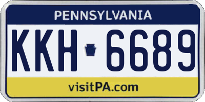 PA license plate KKH6689