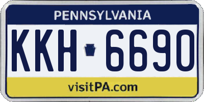 PA license plate KKH6690