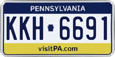 PA license plate KKH6691