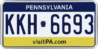 PA license plate KKH6693