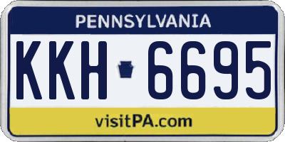 PA license plate KKH6695