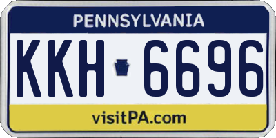 PA license plate KKH6696