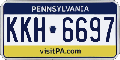 PA license plate KKH6697