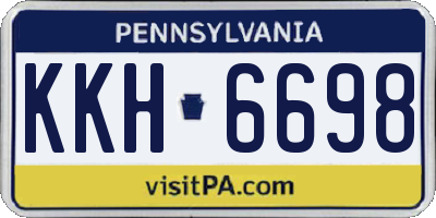 PA license plate KKH6698