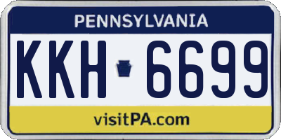 PA license plate KKH6699
