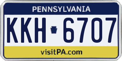 PA license plate KKH6707