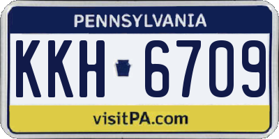 PA license plate KKH6709