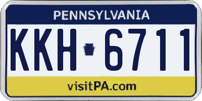PA license plate KKH6711