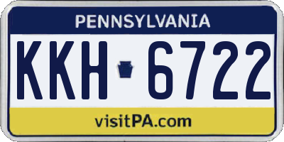 PA license plate KKH6722