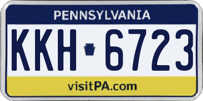 PA license plate KKH6723