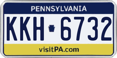 PA license plate KKH6732
