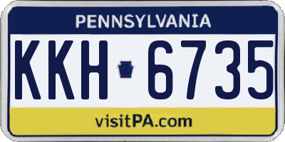 PA license plate KKH6735