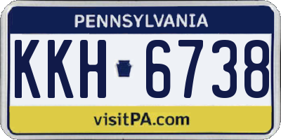 PA license plate KKH6738