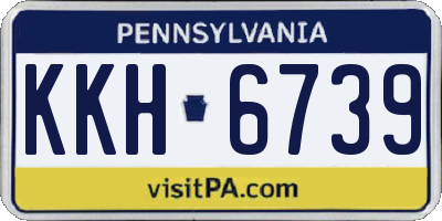 PA license plate KKH6739