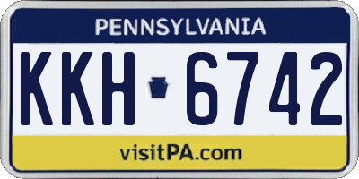 PA license plate KKH6742
