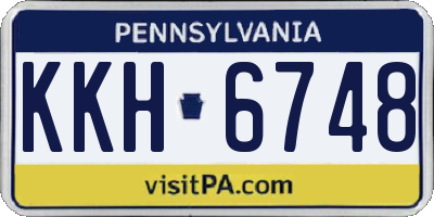 PA license plate KKH6748