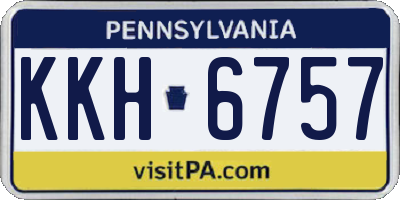 PA license plate KKH6757