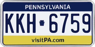 PA license plate KKH6759