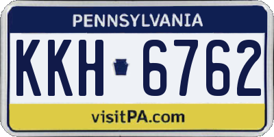 PA license plate KKH6762