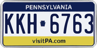 PA license plate KKH6763