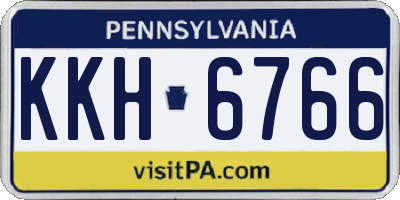 PA license plate KKH6766