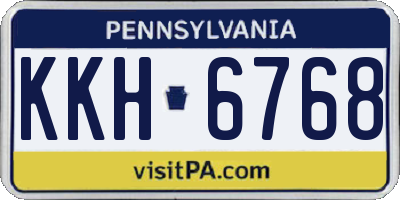 PA license plate KKH6768