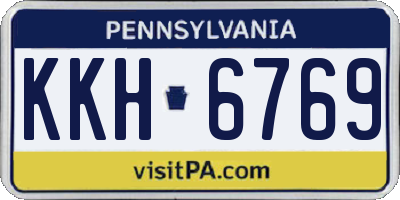 PA license plate KKH6769