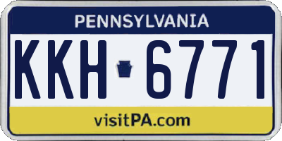 PA license plate KKH6771