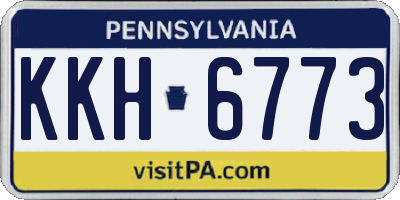 PA license plate KKH6773